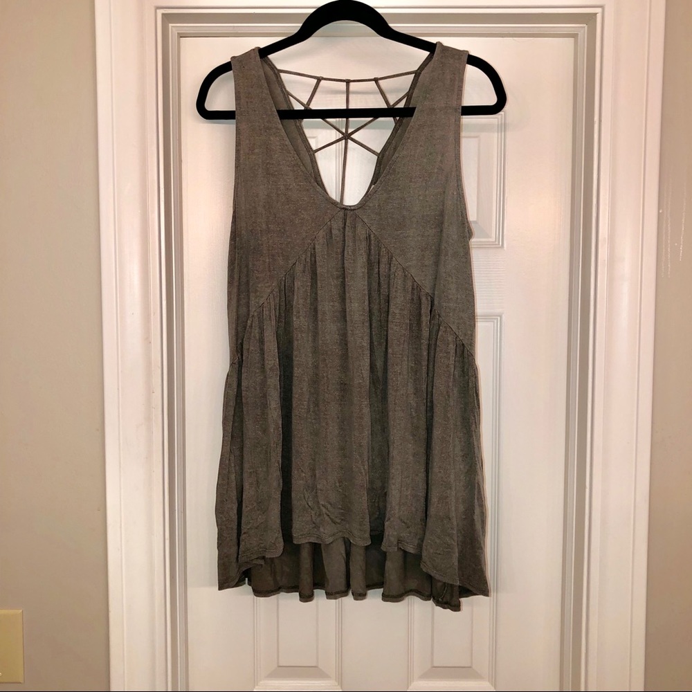 Strappy Back Babydoll Top